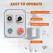 Hakka 商用 60 夸脱螺旋式面团搅拌机 - 220V/60Hz 第 3 阶段(60 夸脱螺旋式搅拌机)