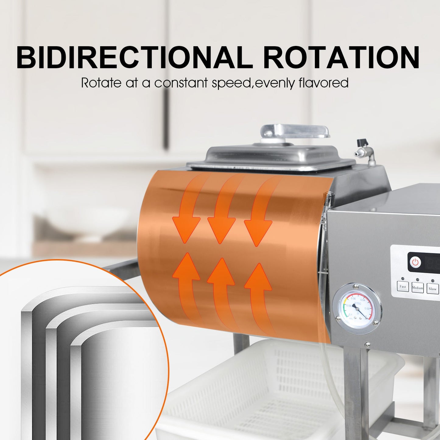 Hakka Automatic Vacuum Pickling Machine 45L Large Capacity Poultry Meat Salting