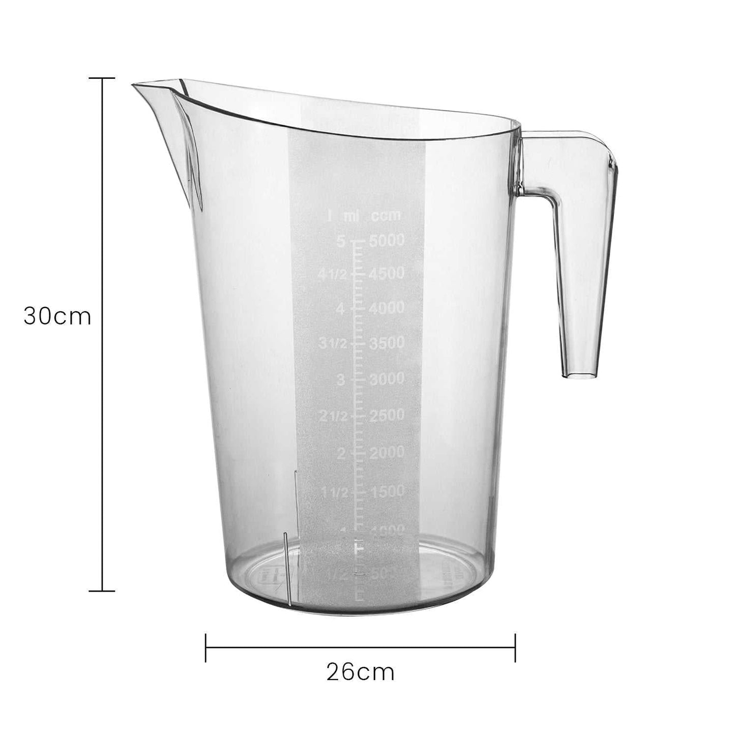 5-Piece Clear Polycarbonate Measuring Cup Set