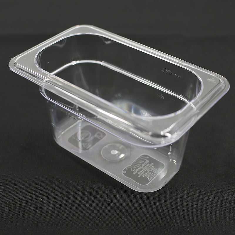 1/9 Size Polycarbonate Gastronorm Pans,176*108*100MM,Clear - Pack of 6