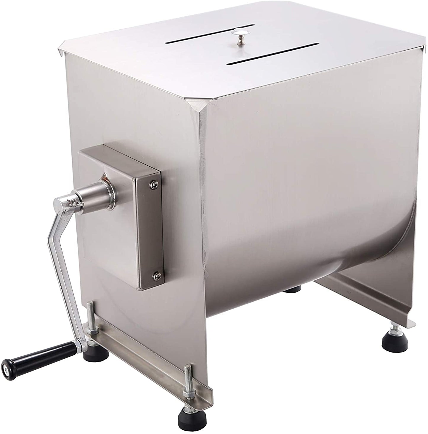Hakka Stainless Steel Manual Meat Mixers 40Liter/80lb Capacity, Fixed Tank,Sausage Mixer Machine