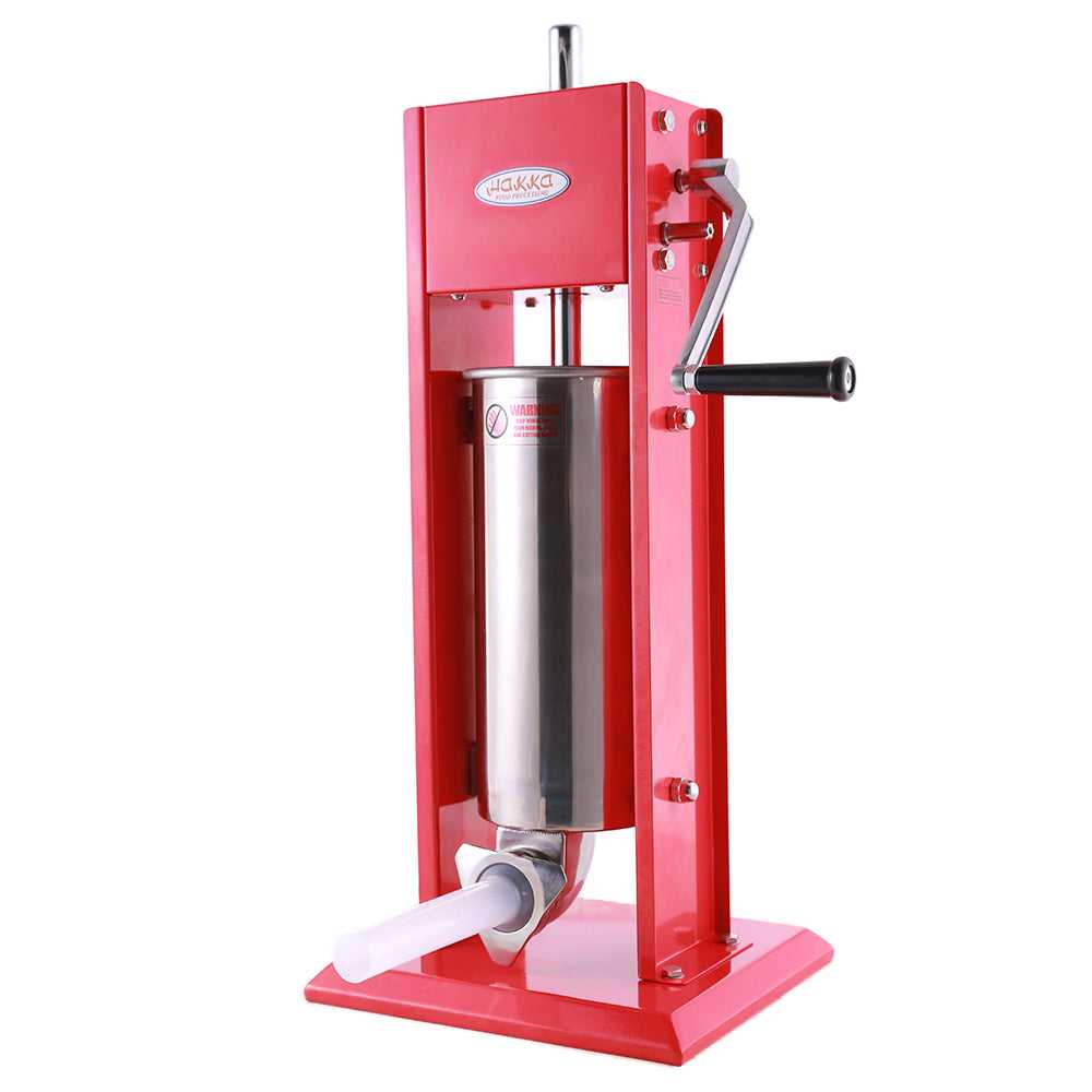 Hakka Sausage Stuffer 11 Lb/5 L Two Fill Rate Spray-painted Steel Vertical 7-11 Lb Sausage Maker