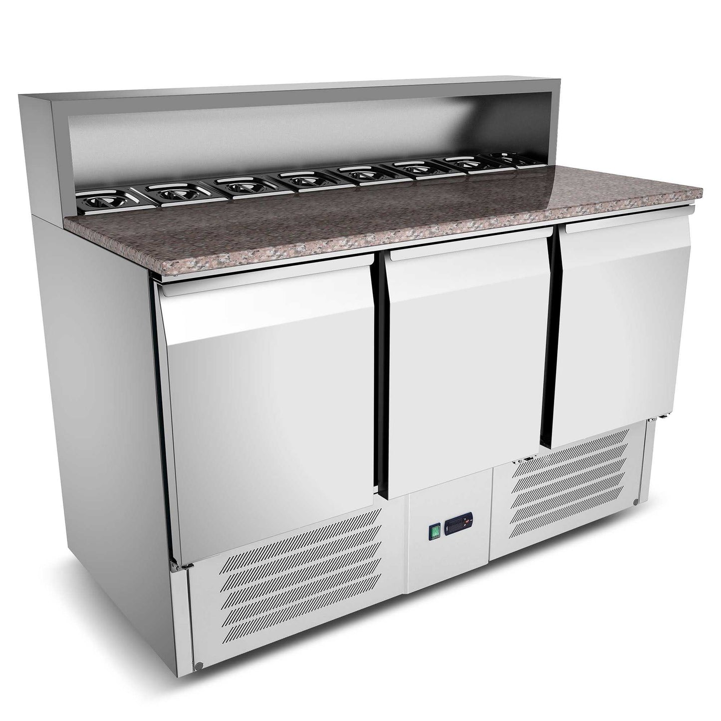 Carina Refrigerated Salad Workbench Stainless Steel Pizza and Salad Preparation Counter Commercial Display Case (PS903)