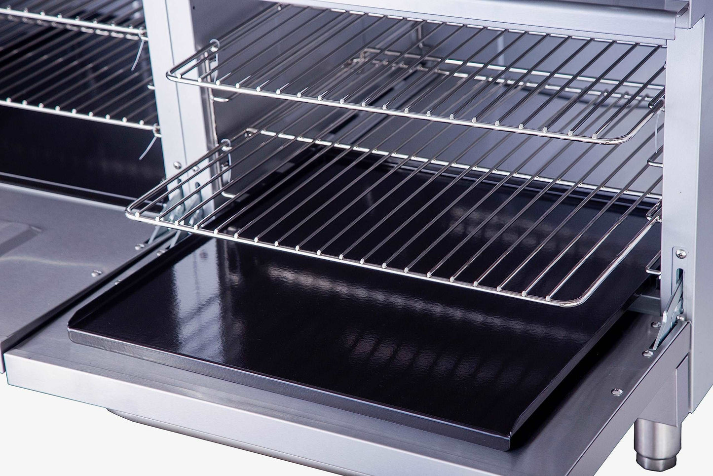 EasyRose 60 Inch Gas Range 6 Burner Heavy Duty Ranges With Griddle, Salamander & 2 Ovens, Commercial Range for Kitchen Restaurant - 276,000 BTU