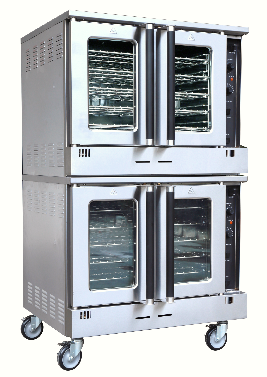 EASYROSE 商用对流烤箱双层天然气商用烤箱,适用于面包房、厨房、餐厅,60,000 BTU