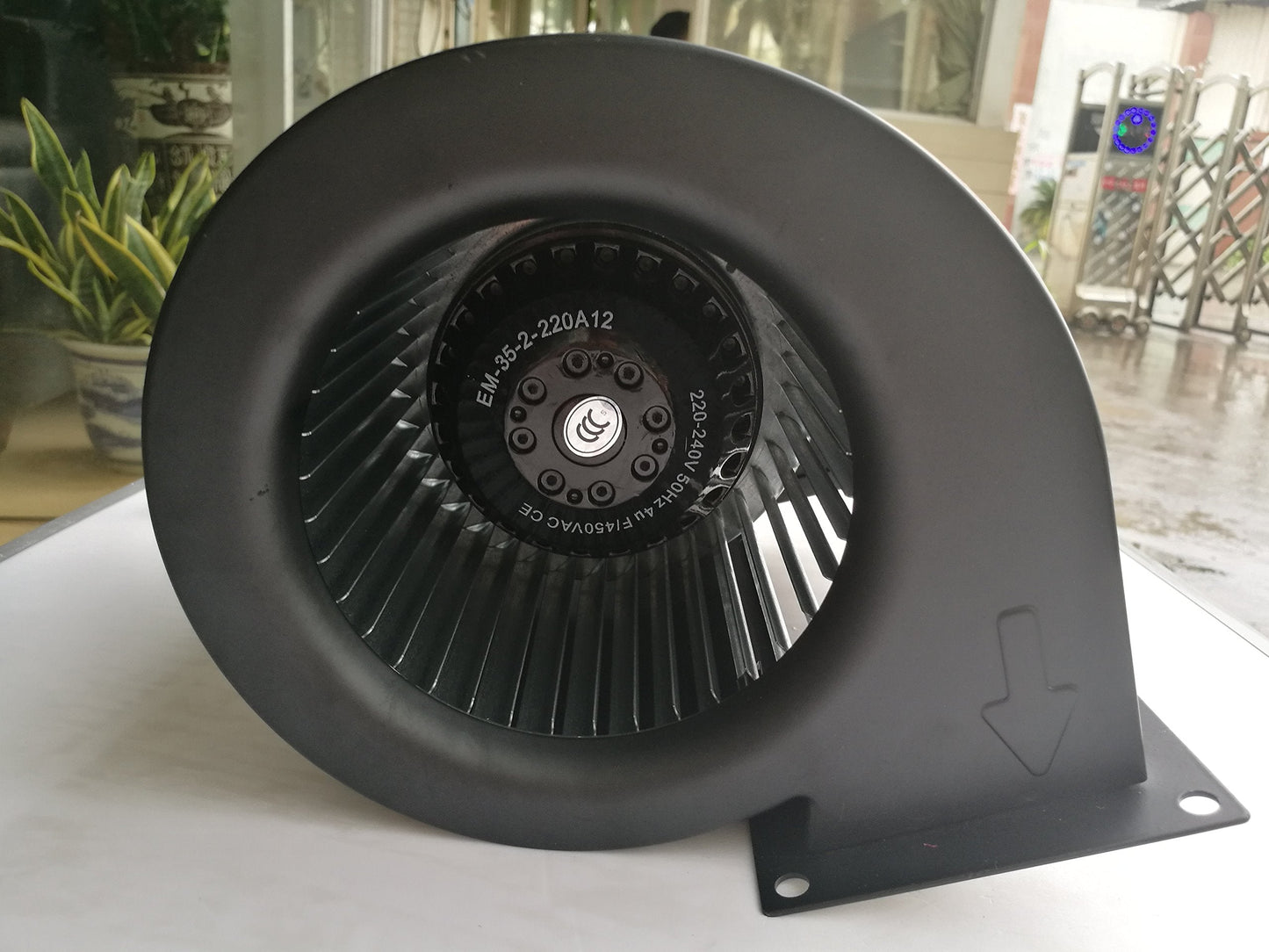 Hakka 离心鼓风机,矩形罩极专用鼓风机,带法兰,500 CFM,3300 RPM,110V/60Hz,1.5 安培
