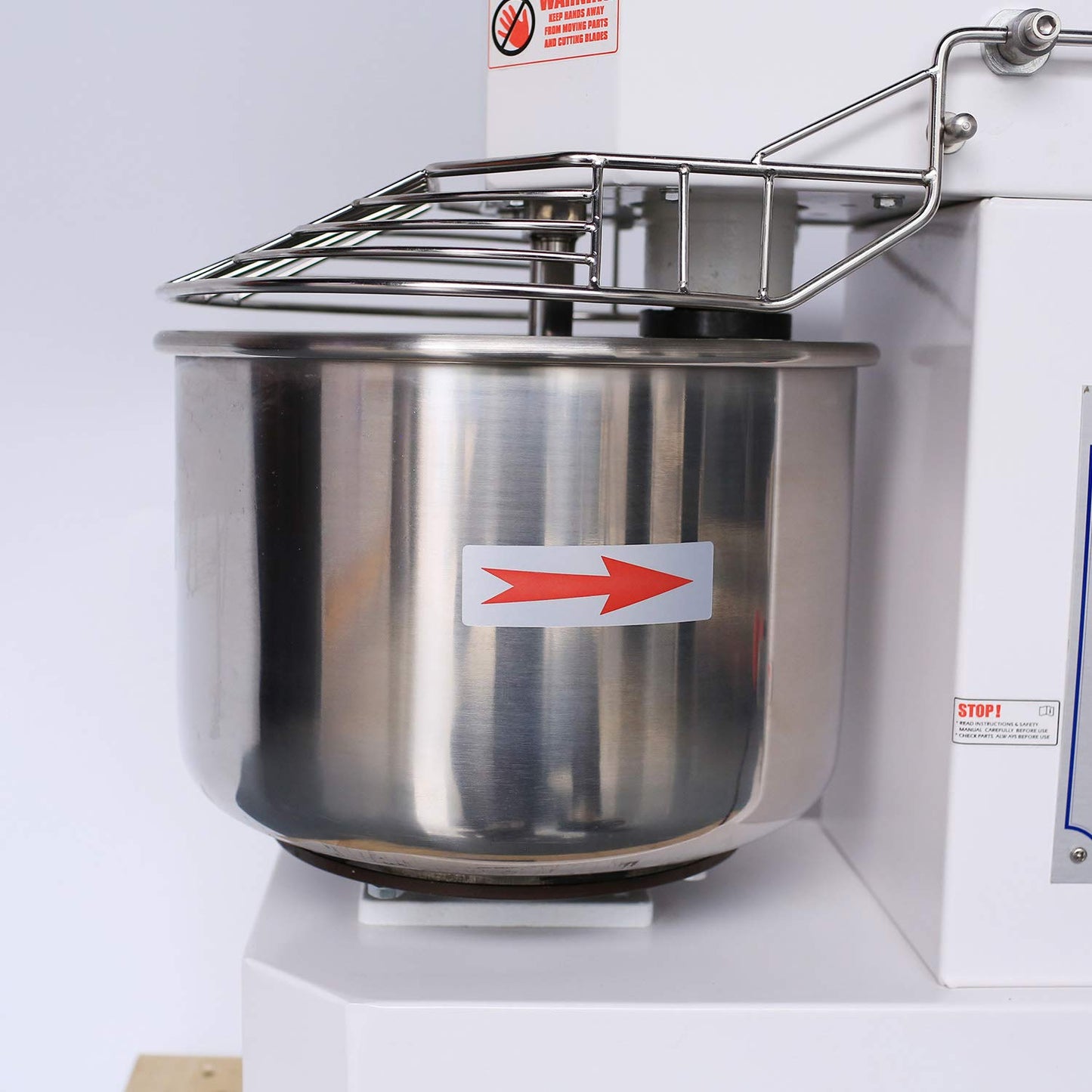 Hakka 商用面团搅拌机,20 夸脱螺旋搅拌机食品搅拌机,带食品级不锈钢碗、安全防护罩和计时器