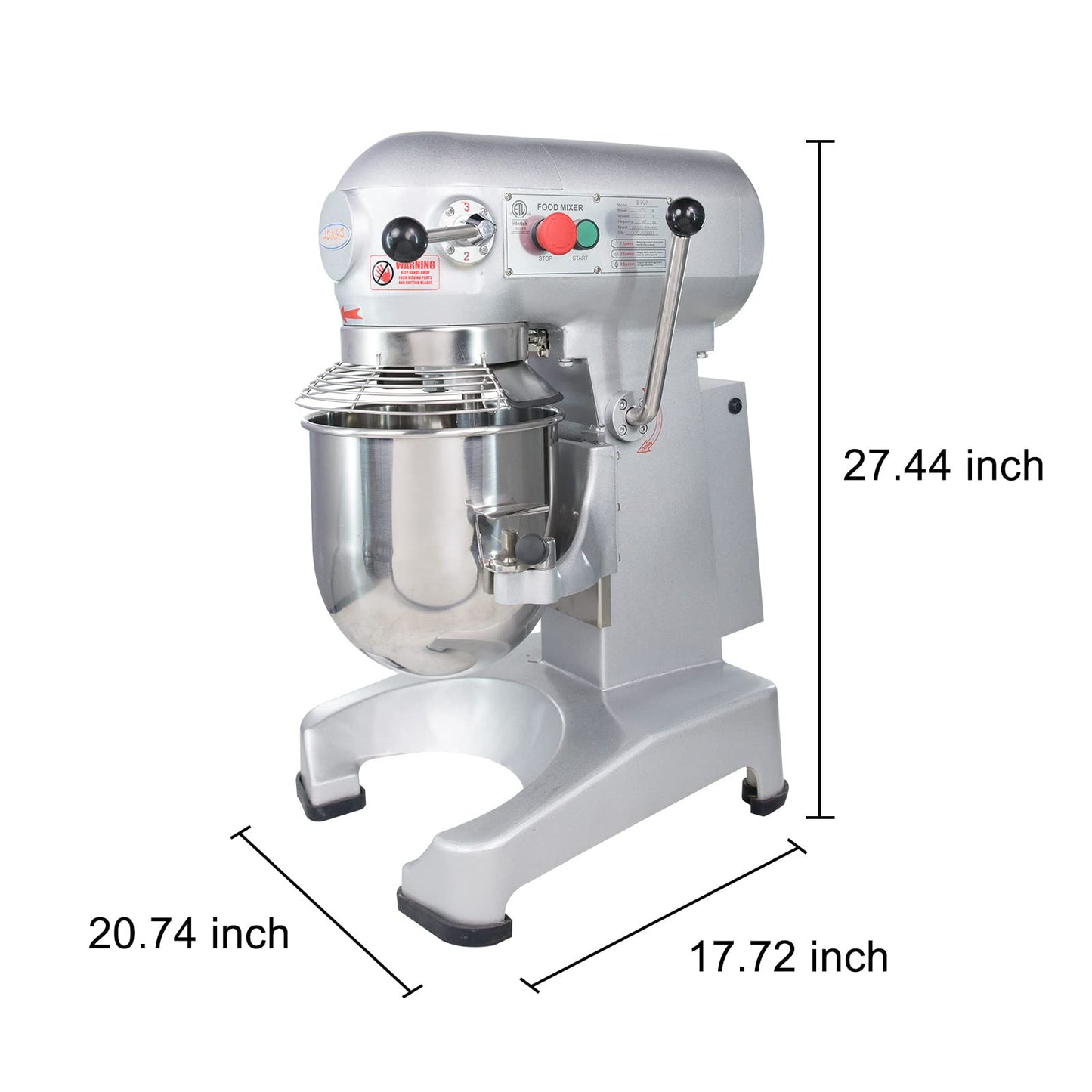 Hakka 10Qt 面团食品搅拌机商用 400W 烘焙行星搅拌机 3 功能,ETL 认证
