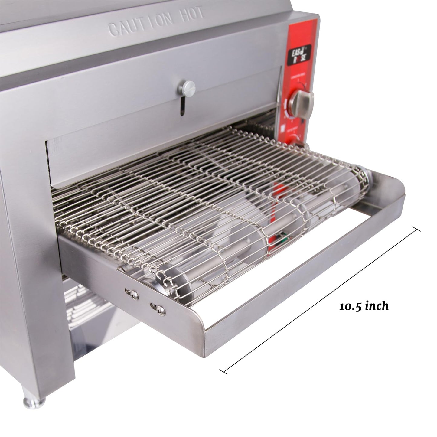 EasyRose Adjustable Speed Conveyor Toasters Oven 50-300 °C /122- 572°F Temperature Range for Bakery Western Restaurant - 120V 1700W (10.5”wide belt)