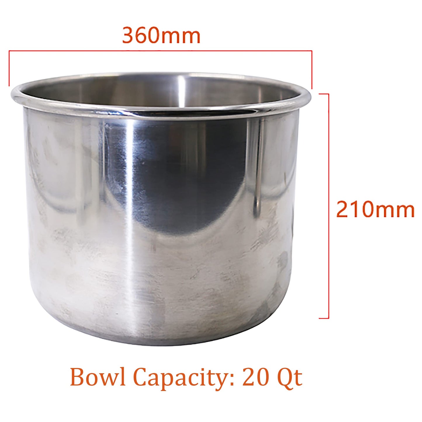 Hakka 商用面团搅拌机 20 夸脱不锈钢 2 速上升螺旋搅拌机(380V/50Hz,3 相)