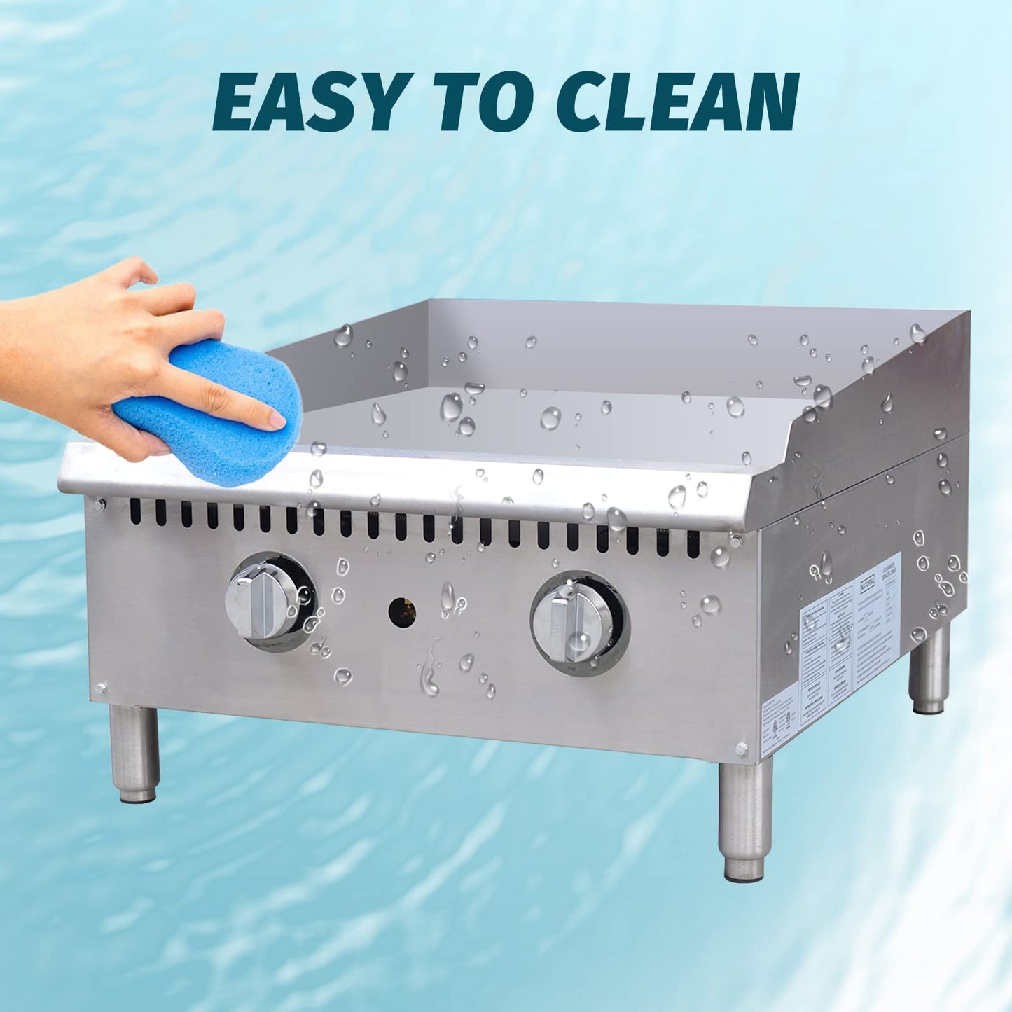 EasyRose Heavy Duty Commercial 36" Countertop Gas Thermostat Griddles
