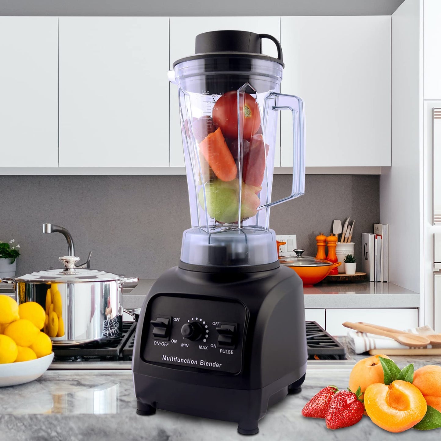 Hakka 2L Countertop Blender Juicer Shakes and Smoothies 8 Cups Fruit Maker 1500W