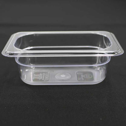 1/9 Size Polycarbonate Gastronorm Pans,176*108*65MM,Clear - Pack of 6