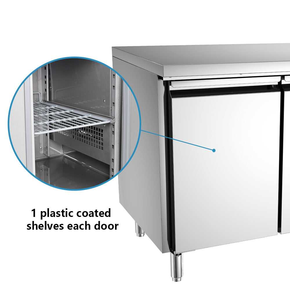 400L Counter Chiller Commercial Refrigerator +2~+8℃