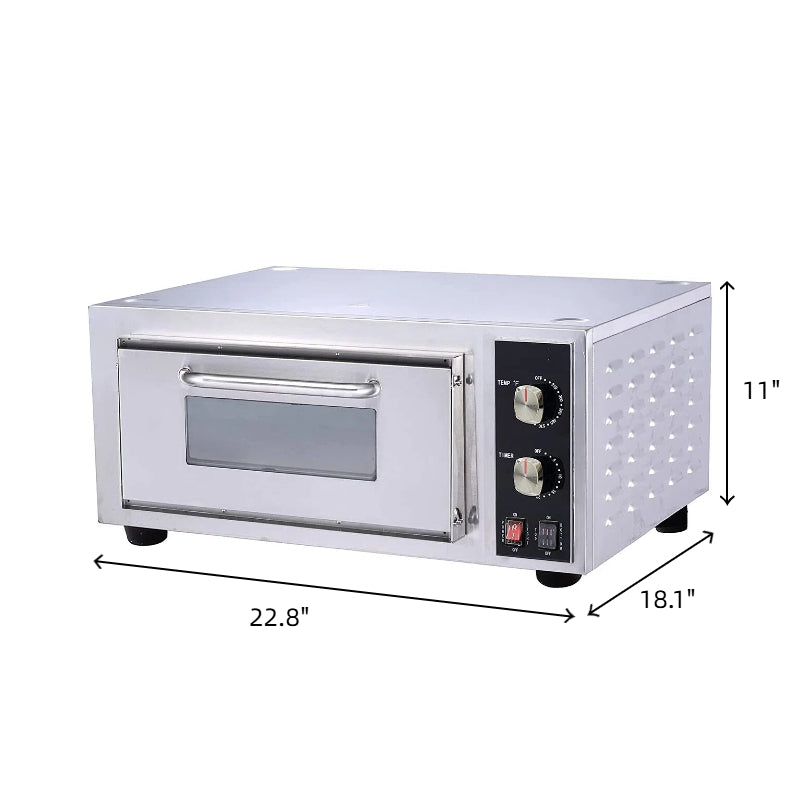 EasyRose 商用台面披萨烤箱 2200W 电动单层面包烤箱