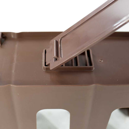 Brown 4-Section Slanted Countertop Cup and Lid Organizer