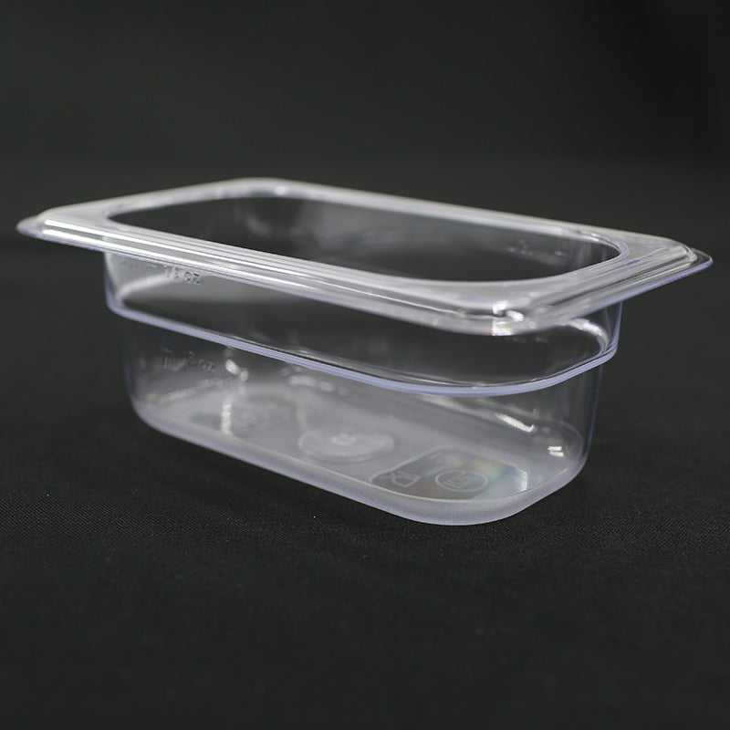 1/9 Size Polycarbonate Gastronorm Pans,176*108*65MM,Clear - Pack of 6