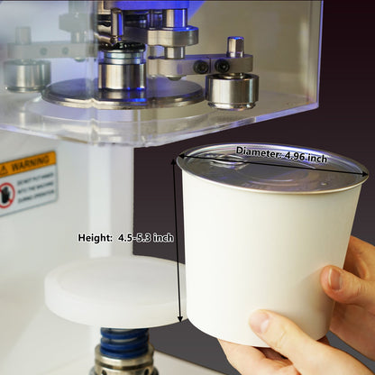 Hakka Fully Automatic Can Sealing Machine, Cup Sealer with  40-100mm Caliber Height 40-190mm Seal A Variety of Lids for Milk Tea Shops, Bakeries