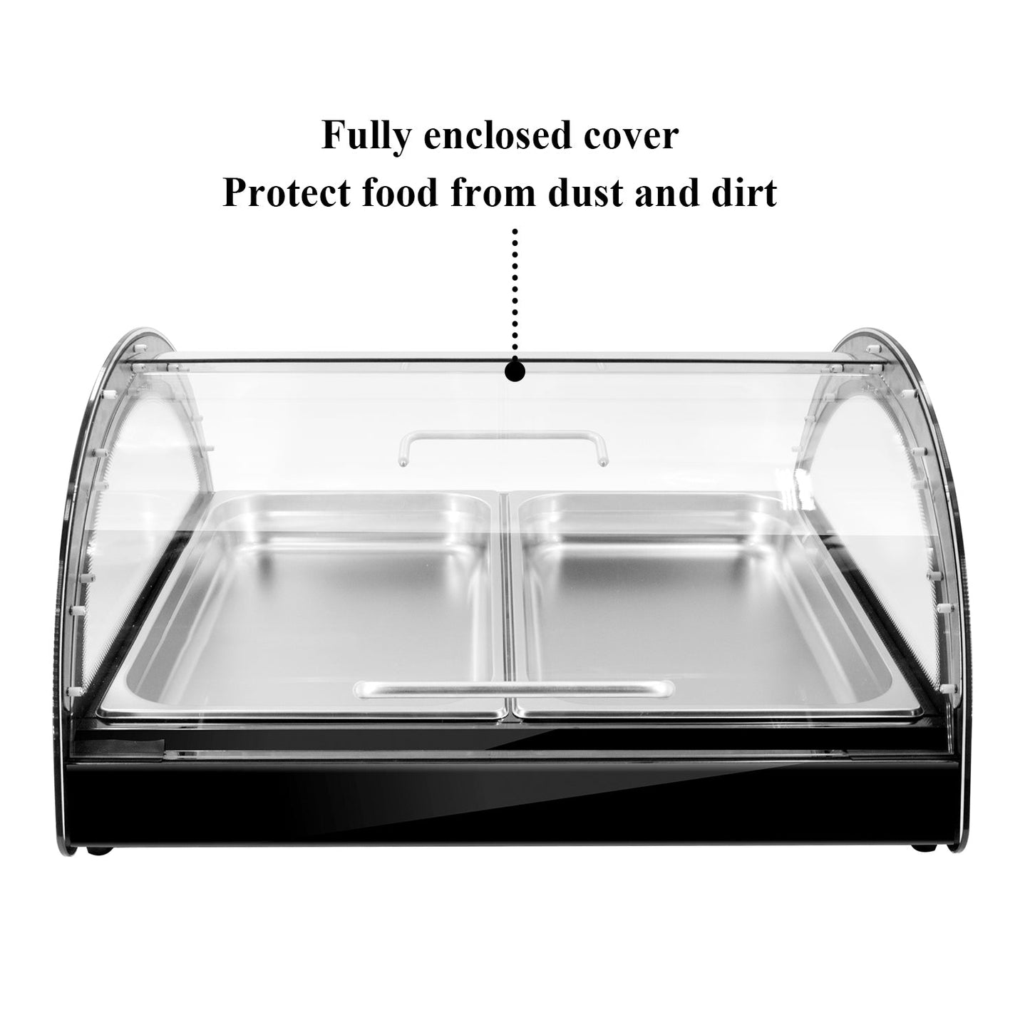 Hakka Brothers Commercial Countertop Bakery Display Case Muffins Showcase, Black