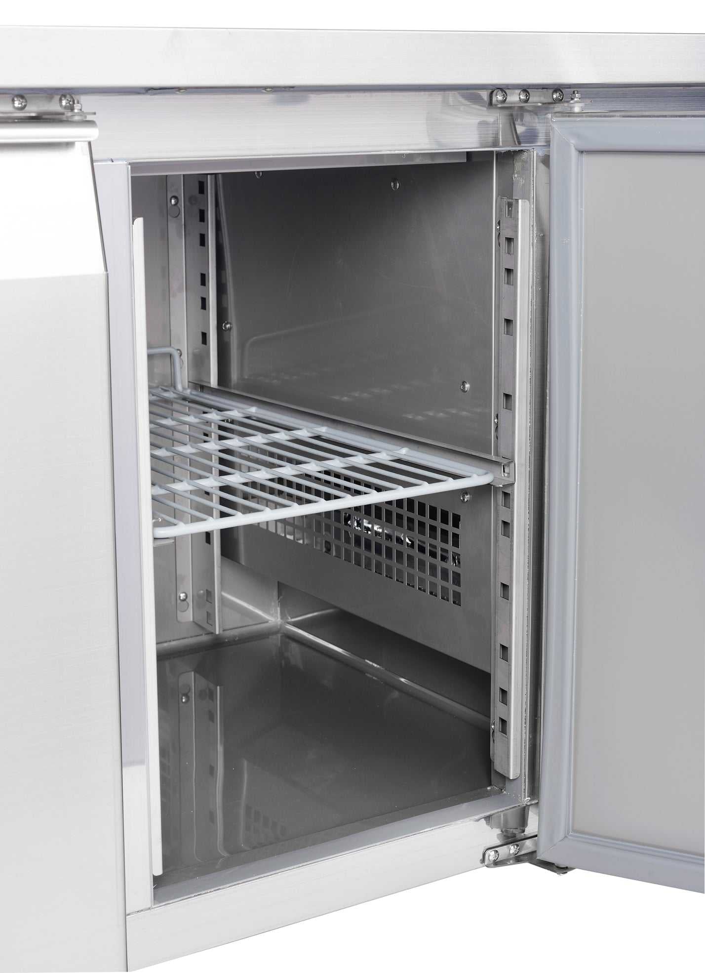 Carina Refrigerated Salad Workbench Stainless Steel Pizza and Salad Preparation Counter Commercial Display Case