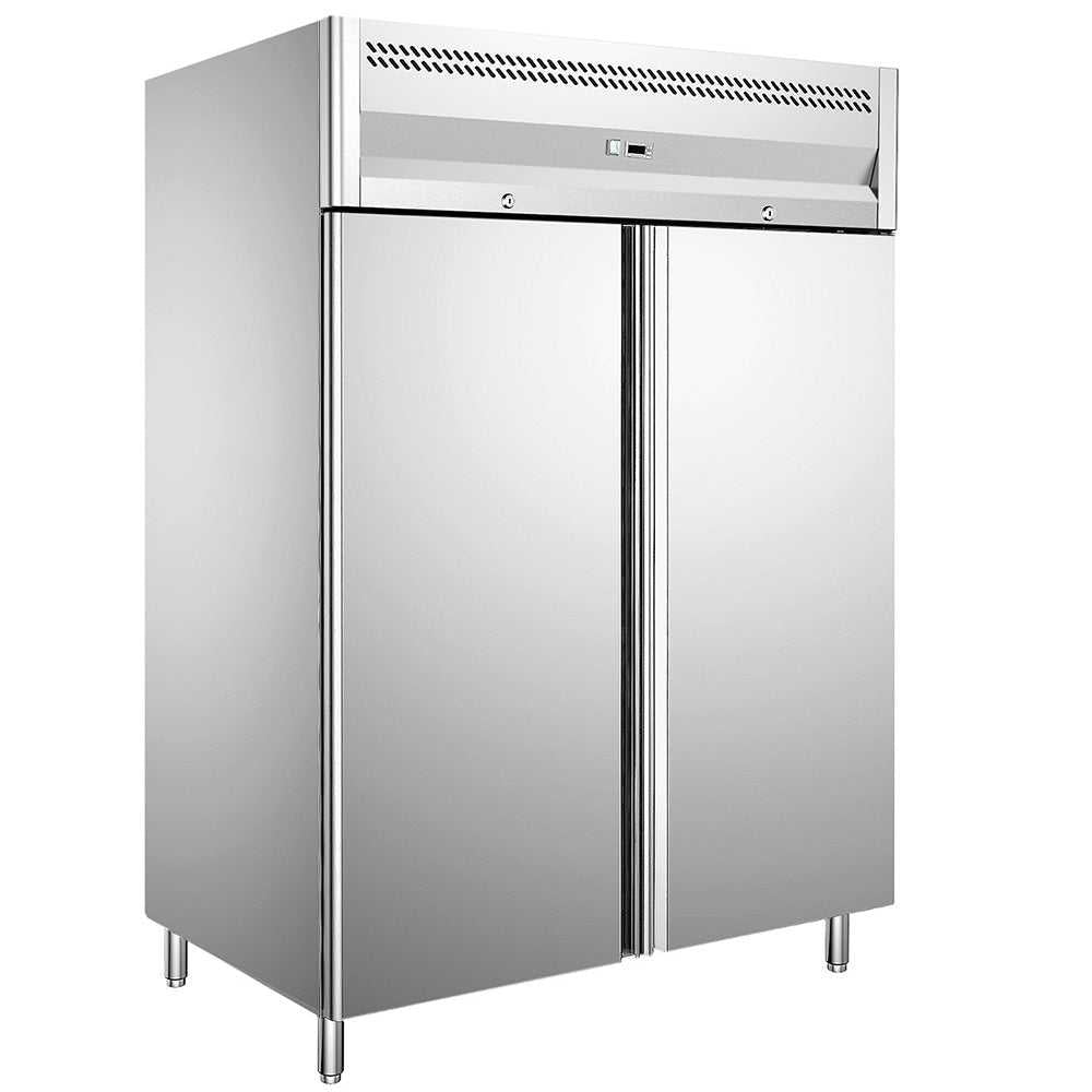 1150L Double Door Upright Chiller Commercial Refrigerator Temp : +2~+8℃