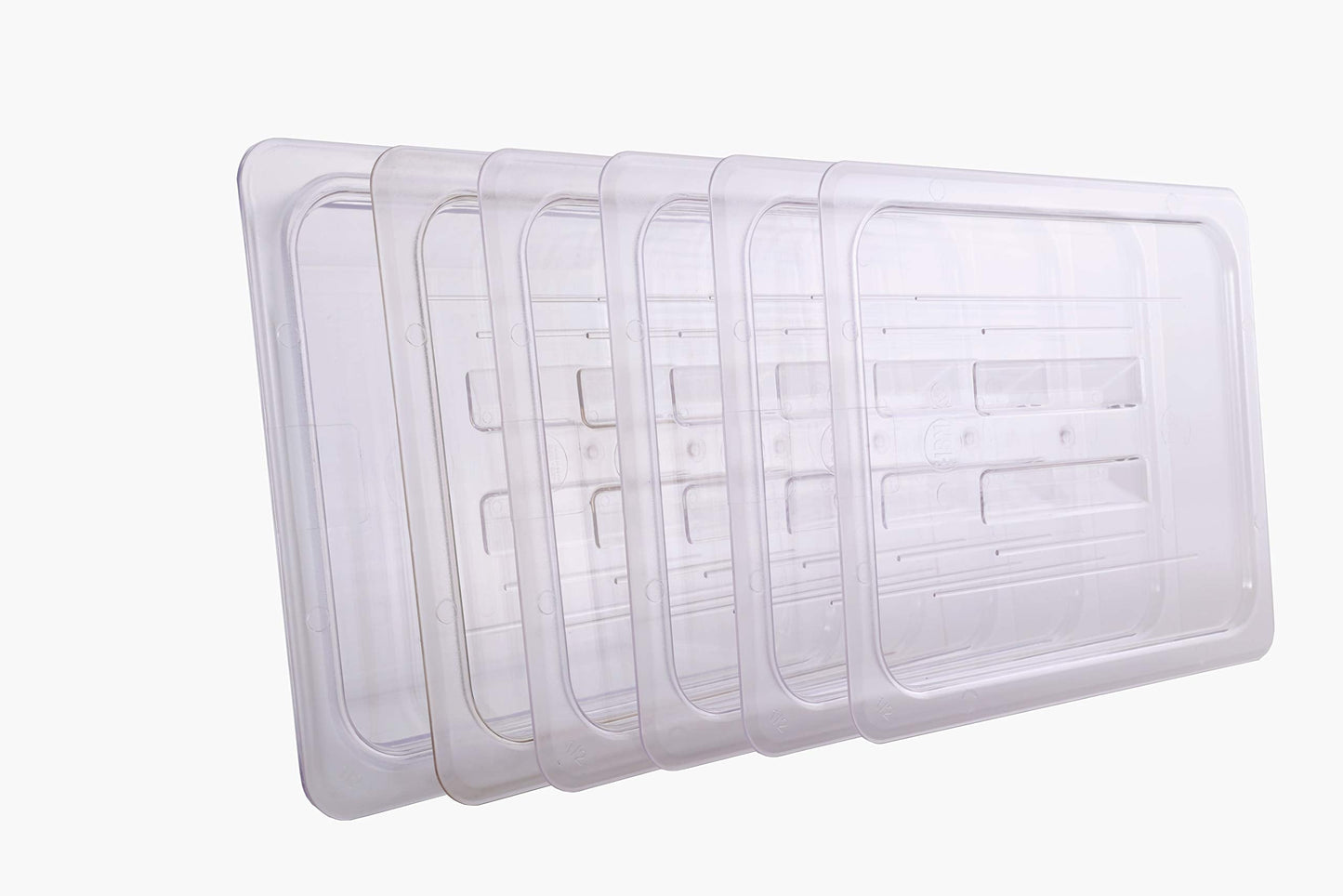 Clivia 1/2 Size Polycarbonate Food Pans Lid&Cover,Clear - Pack of 6