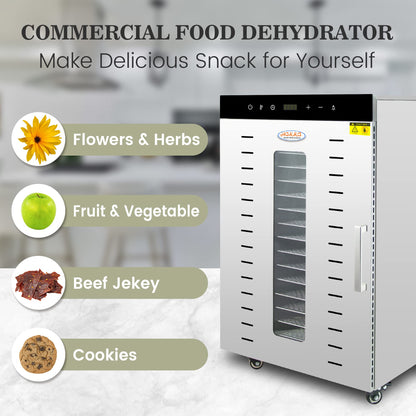 Hakka 16 层商用食品脱水机不锈钢数字水果干燥机，1500W