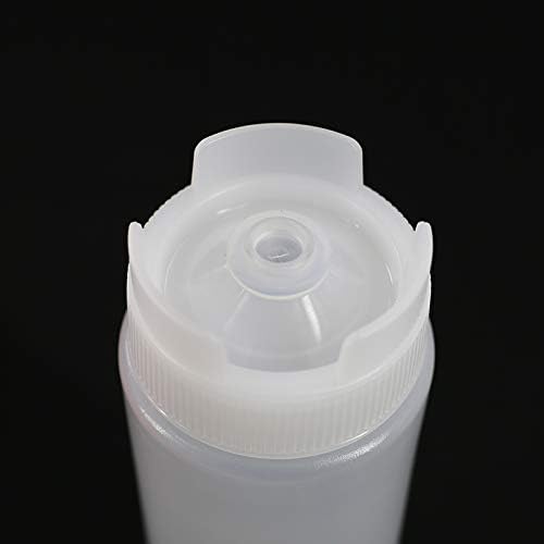 EasyRose 4 件 32 盎司塑料食品级调味品挤压瓶，非常适合番茄酱、芥末、糖浆、酱汁、调味品、油、艺术品和工艺品